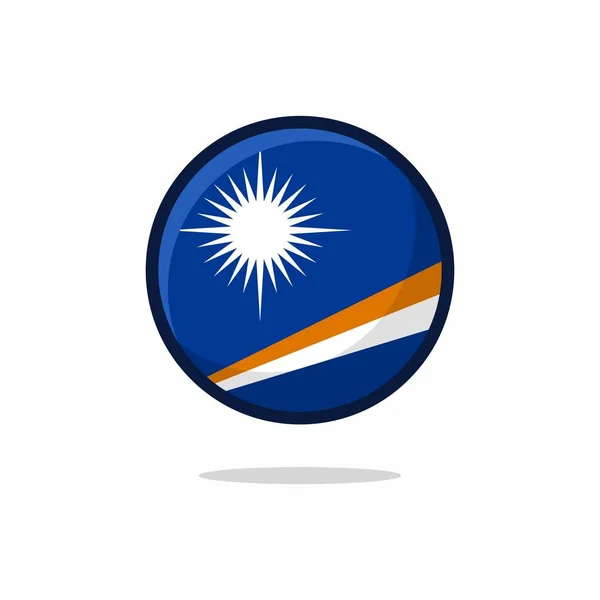 Marshall Islands Flag Icon Marshall Islands Flag Flat Style Isolated — ストックベクタ