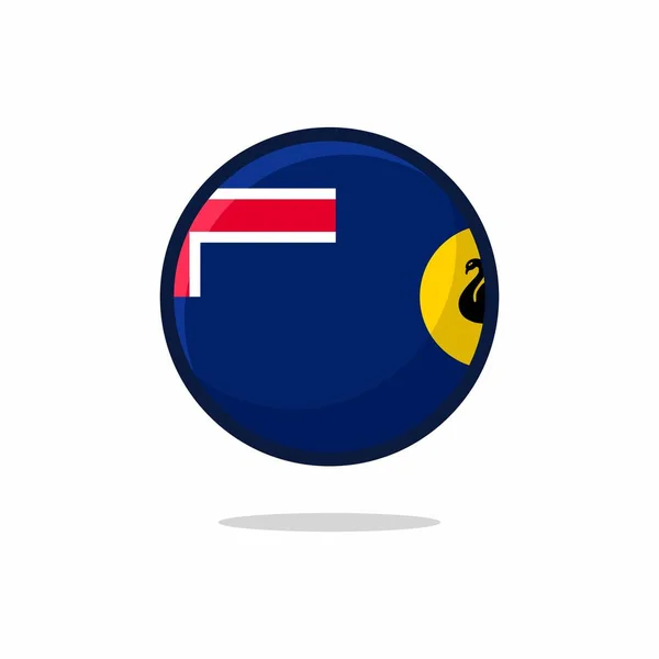 南オーストラリア州旗アイコン 白い背景に隔離された南オーストラリアフラッグフラットスタイル 株式ベクトル — ストックベクタ