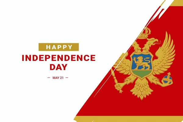 Karadağ Bağımsızlık Günü. Vektör İllüstrasyonu. İllüstrasyon afişler, el ilanları, çıkartmalar, kartlar vs. için uygundur.