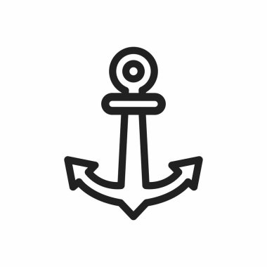 Anchor icon vector. Anchor flat style isolated on a white background - stock vector.