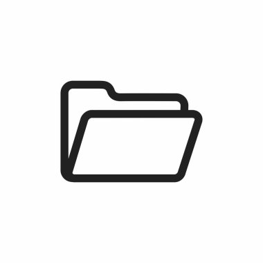 Folder icon vector. Folder flat style isolated on a white background - stock vector.