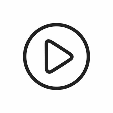 Play icon vector. Play flat style isolated on a white background - stock vector.