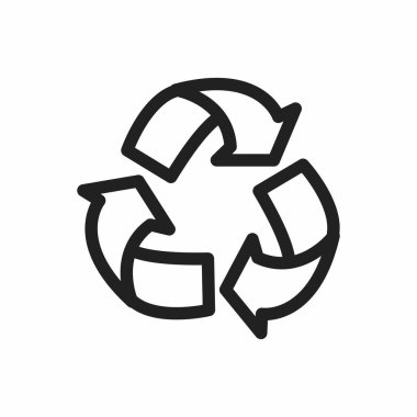 Recycle icon vector. Recycle flat style isolated on a white background - stock vector.