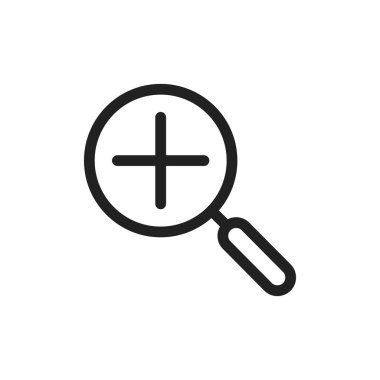 Zoom icon vector. Zoom flat style isolated on a white background - stock vector.