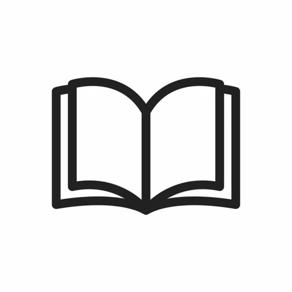 Kitap ikonu vektörü. Beyaz arkaplanda izole kitap düz biçimi - stok vektörü.