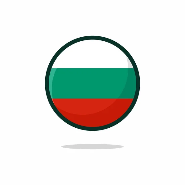 Bulgaria Flag Icon Bulgaria Flag Flat Style Isolated White Background — Vector de stock
