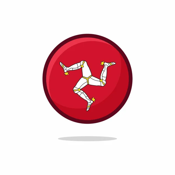 Isle of Man Flag Icon. Isle of Man Flag flat style isolated on a white background - stock vector.