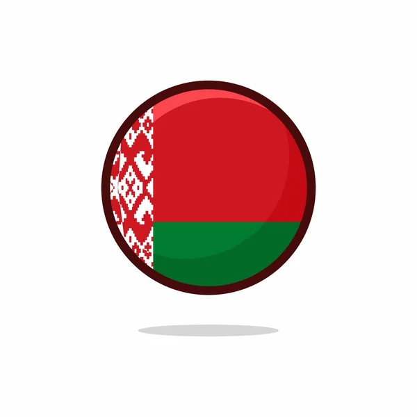 Belarus Flag Icon Belarus Flag Flat Style Isolated White Background — Vector de stock