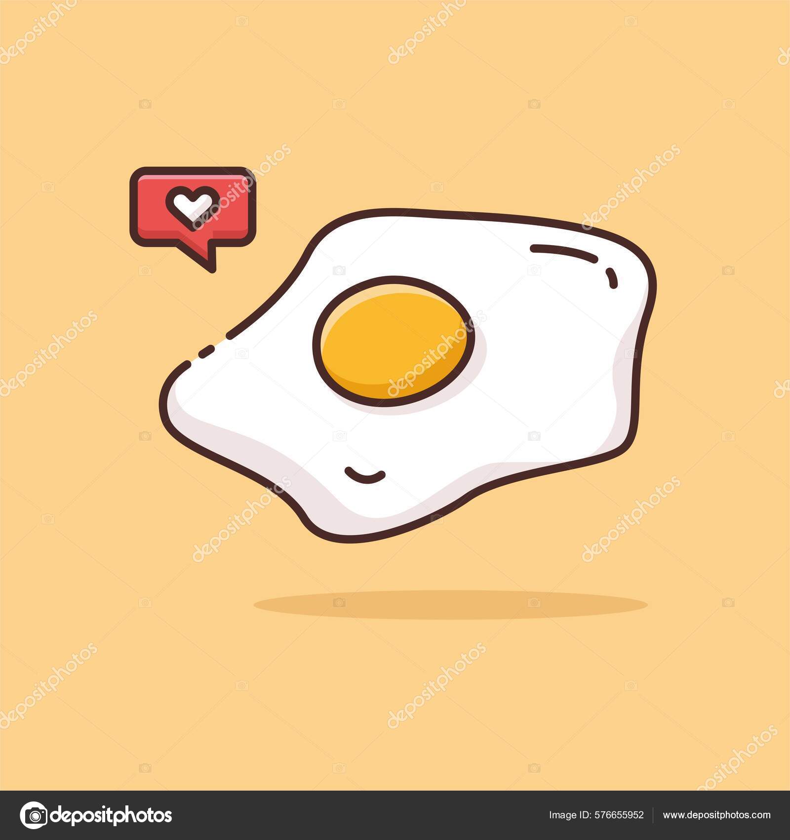 Egg, Free Stock Photo, Illustration of a fried egg sunny side up