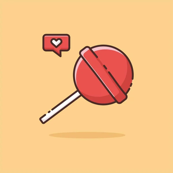 Ilustración Gráfica Vectorial Candy Estilo Minimalista Caramelo Aislado Sobre Fondo — Vector de stock