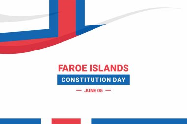 Faroe Islands Constitution Day. Vector Illustration. The illustration is suitable for banners, flyers, stickers, cards, etc.