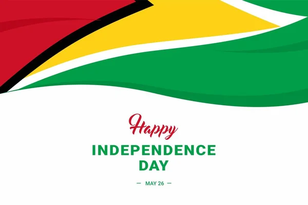 Guyana Independence Day Vector Illustration Illustration Suitable Banners Flyers Stickers — Stock Vector