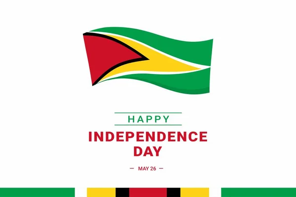 Guyana Independence Day. Vector Illustration. The illustration is suitable for banners, flyers, stickers, cards, etc.