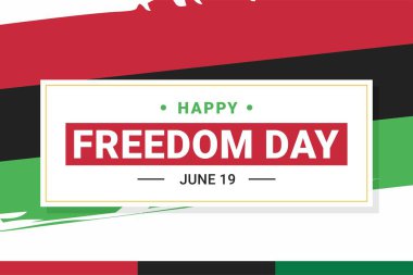 Juneteenth Freedom Day. Vector Illustration. The illustration is suitable for banners, flyers, stickers, cards, etc.