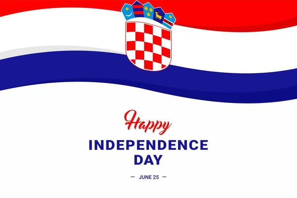 Croatia Independence Day Vector Illustration Illustration Suitable Banners Flyers Stickers — Stockvector