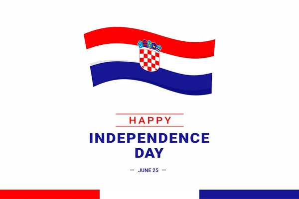 Croatia Independence Day Vector Illustration Illustration Suitable Banners Flyers Stickers — Image vectorielle