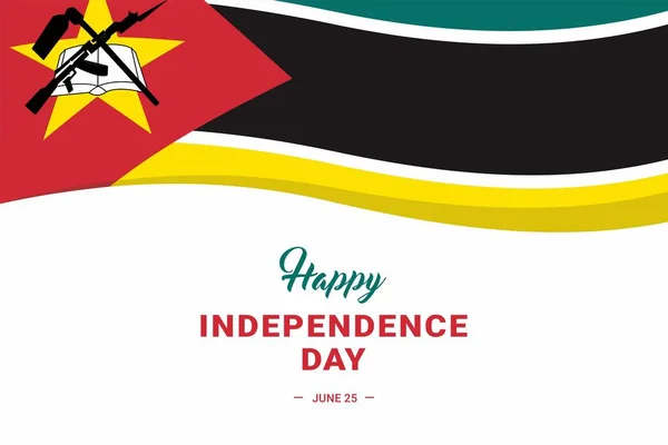 Mozambique Independence Day Vector Illustration Illustration Suitable Banners Flyers Stickers — Stok Vektör