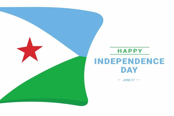 Djibouti Independence Day Vector Illustration Illustration Suitable Banners Flyers Stickers — ストックベクタ
