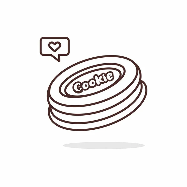Illustration vector graphic of Biscuit. Biscuit line art style isolated on a white background. The illustration is suitable for book menus, banners, flyers, stickers, cards, etc.