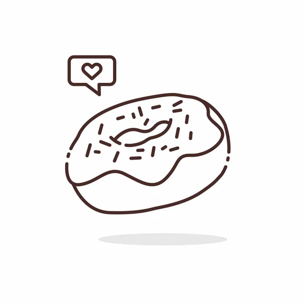 Illustration Vector Graphic Donut Donut Line Art Style Isolated White — 스톡 벡터