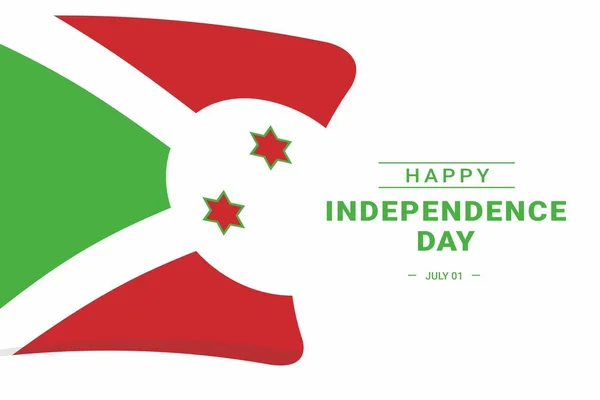 Jour Indépendance Burundi Illustration Vectorielle Illustration Convient Aux Bannières Flyers — Image vectorielle