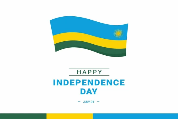 Ruanda Bağımsızlık Günü. Vektör İllüstrasyonu. İllüstrasyon afişler, el ilanları, çıkartmalar, kartlar vs. için uygundur.
