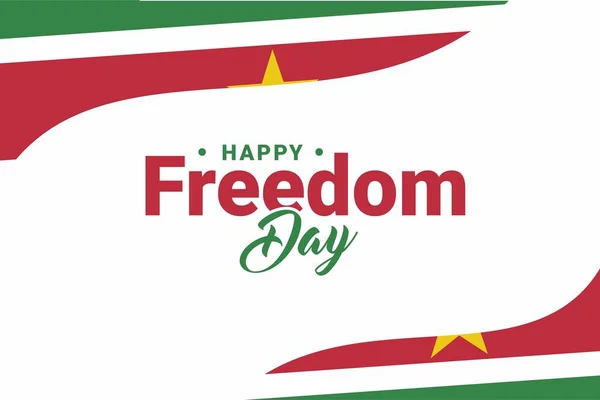 Суринамський День Свободи Векторна Ілюстрація Ілюстрація Підходить Знамена Флаєрів Наклейків Стоковий вектор