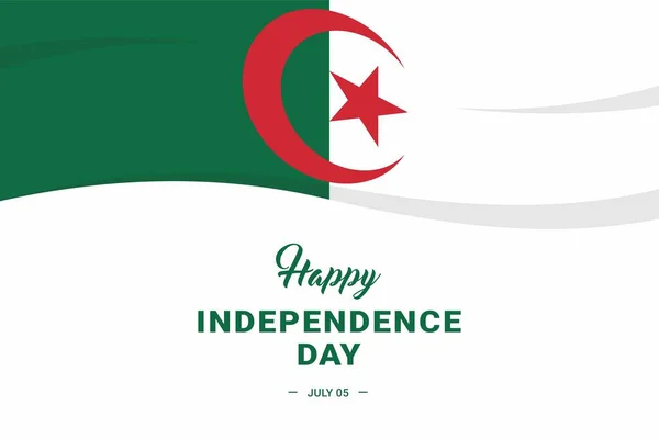 Dia Independência Argélia Ilustração Vetorial Ilustração Adequada Para Banners Folhetos — Vetor de Stock