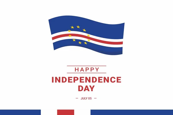 Onafhankelijkheidsdag Van Cabo Verde Vector Illustratie Illustratie Geschikt Voor Banners — Stockvector