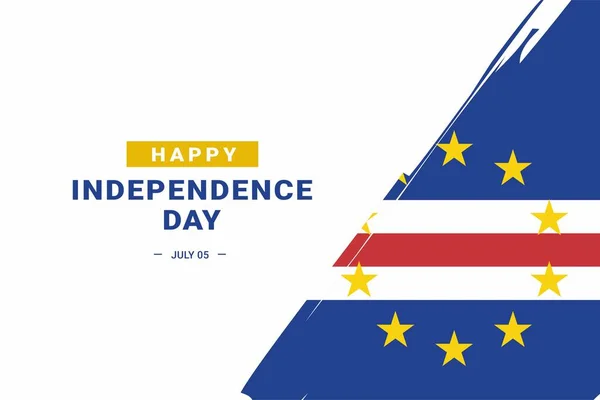 Cabo Verde Bağımsızlık Günü. Vektör İllüstrasyonu. İllüstrasyon afişler, el ilanları, çıkartmalar, kartlar vs. için uygundur.