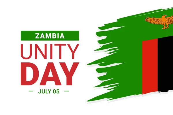 Zambiya Birleşme Günü. Vektör İllüstrasyonu. İllüstrasyon afişler, el ilanları, çıkartmalar, kartlar vs. için uygundur.