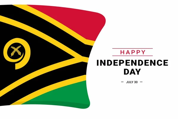 Jour Indépendance Vanuatu Illustration Vectorielle Illustration Convient Aux Bannières Flyers — Image vectorielle