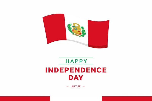 День Незалежності Перу Векторна Ілюстрація Ілюстрація Підходить Знамена Флаєрів Наклейків Ліцензійні Стокові Ілюстрації