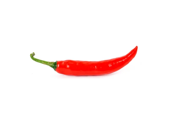 Piros Forró Chili Paprika Elszigetelt Fehér Alapon — Stock Fotó