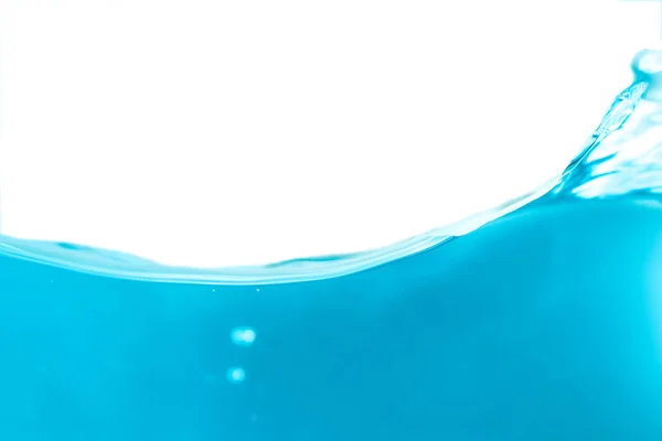 Water surface side view with bubbles and waves in the isolated background.