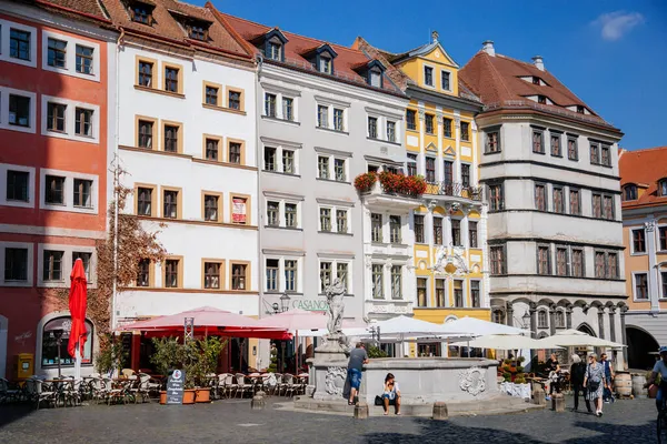 Goerlitz Saxe Allemagne Septembre 2021 Neptunbrunnen Fontaine Neptune Untermarkt Place — Photo