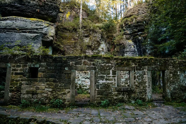 Parc National Suisse Bohème République Tchèque Octobre 2021 Ruines Dolsky — Photo