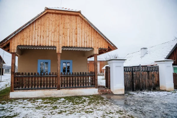 Prerov Nad Labem Tschechien Dezember 2021 Traditionelles Dorfbauernhaus Aus Holz — Stockfoto