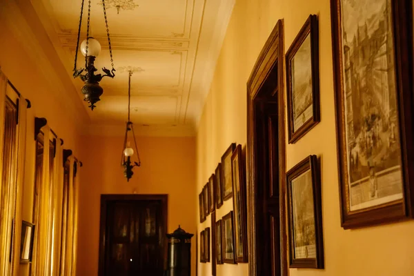 Libochovice Bohemia Czech Republic September 2021 Castle Interior Baroque Wooden — Stock Photo, Image