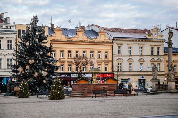 Kolín Střední Čechy Prosince 2021 Hlavní Město Karlovo Náměstí Barokní — Stock fotografie