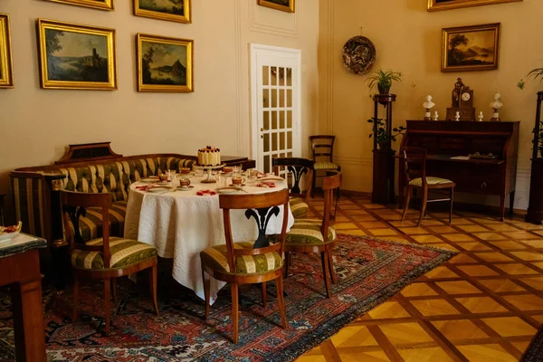 Lazne Kynzvart Τσεχική Δημοκρατία Αυγούστου 2021 Αντιπροσωπευτικό Κάστρο Metternich Εσωτερικό — Φωτογραφία Αρχείου
