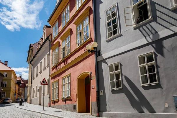 Cheb Western Bohemia Czech Republic August 2021 Narrow Picturesque Street — Foto Stock