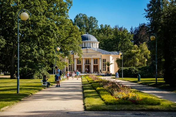 Františkovy Lázně Západočeské Lázně Srpna 2021 Kolonáda Nebo Síň Glauberových — Stock fotografie