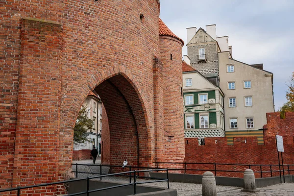 Warschau Polen Oktober 2021 Barbican Complex Netwerk Van Historische Vestingwerken — Stockfoto