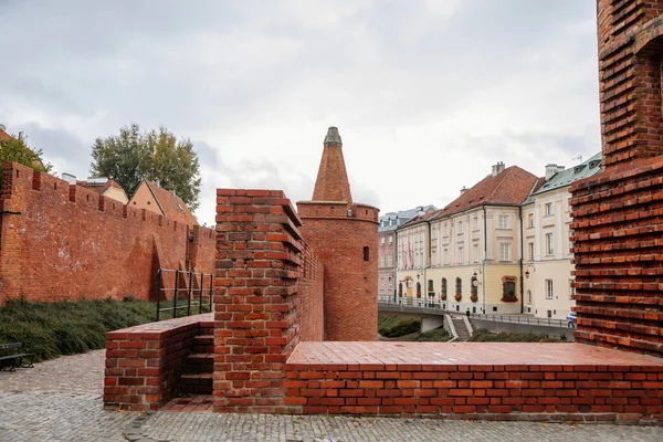 Warsaw Poland October 2021 Barbican Complex Network Historic Fortifications Old — Stock Photo, Image