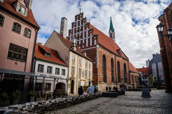 Riga Lettonia Ottobre 2021 Chiesa San Giovanni Patrimonio Unesco Negli — Foto Stock