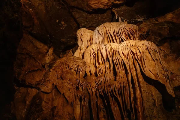 Pomezi Caves Vapenna Moravia Tjekkiet April 2022 Naturlige Dripstone Klippeformationer - Stock-foto
