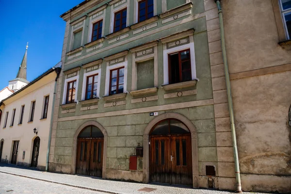 Litomysl Czech Republic April 2022 Narrow Picturesque Street Medieval Colorful — Stockfoto