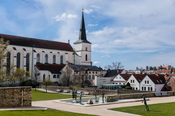 Litomysl Czech Republic April 2022 Gothic Medieval Church Exaltation Holy — Stockfoto