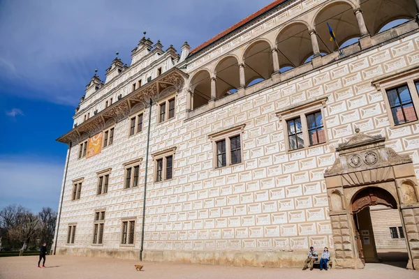 リトミスル チェコ共和国 2022年4月17日 ルネサンス様式の城 ユネスコ世界遺産 — ストック写真